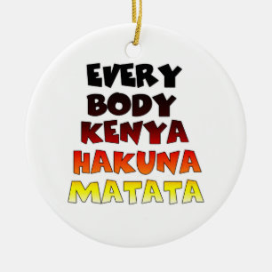 Beautiful Kenya Colourful Amazing Text Quote Desig Ceramic Ornament