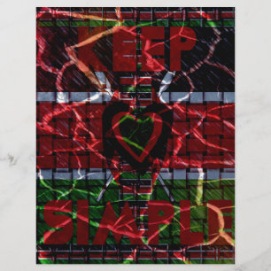 Beautiful Kenya Contemporary National Edgy Flag