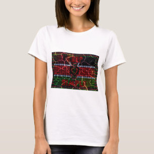 Beautiful Kenya Contemporary National Edgy Flag T-Shirt
