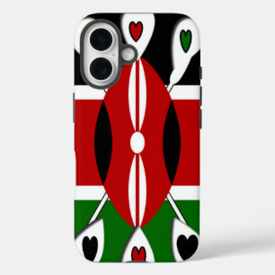 Beautiful Kenya  Lovely Hearts Amazing Pattern Art iPhone 16 Case