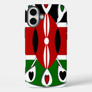 Beautiful Kenya  Lovely Hearts Amazing Pattern Art iPhone 16 Plus Case