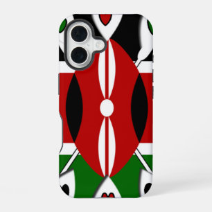Beautiful Kenya Lovely Hearts Amazing Pattern Art iPhone 16 Case