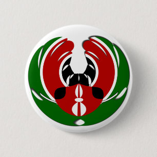 Beautiful Kenya Tapestry: Kenyan Flag Butterfly Mo 6 Cm Round Badge