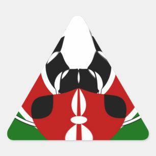 Beautiful Kenya Tapestry: Kenyan Flag Butterfly Mo Triangle Sticker