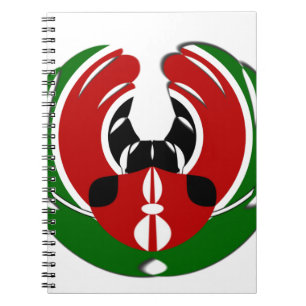 Beautiful Kenya Tapestry: Kenyan Flag Butterfly Notebook