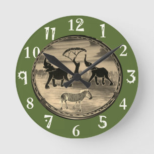 Beautiful  Kenyan Wild Animal Mara Safari   Round Clock