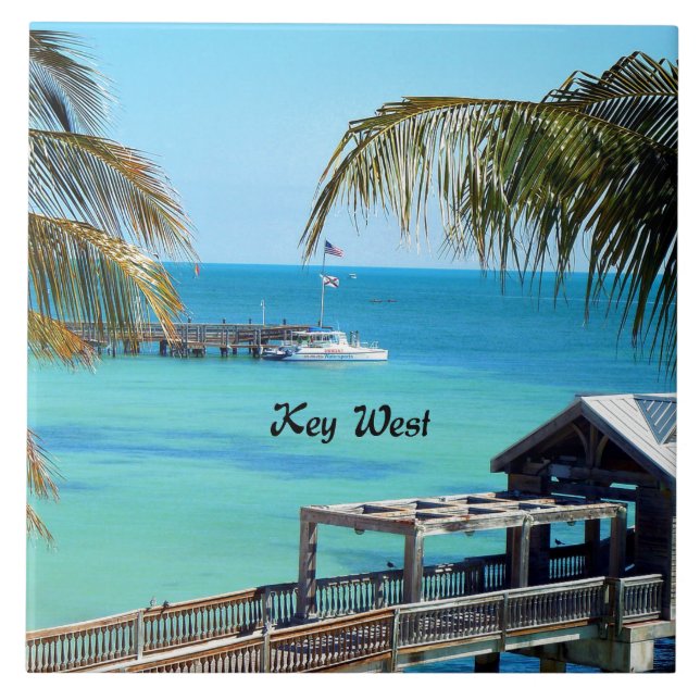 Beautiful Key West Ceramic Tile (Front)