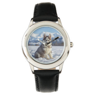 Beautiful Kid's Husky Dog Personalisation Watch