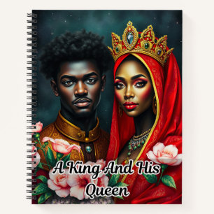 Beautiful King and Queen Spiral Hardcover Notebook