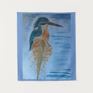 Beautiful King Fisher Bird Tapestry