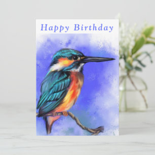 Beautiful Kingfisher Bird - Happy Birthday