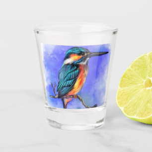Beautiful Kingfisher Shot Glass