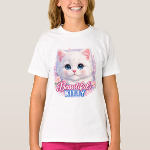 Beautiful Kitty Cute Cat Kids T-Shirt