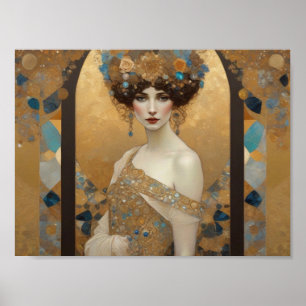 Beautiful Klimt inspired Art, Donna of Rome,Gustav Poster