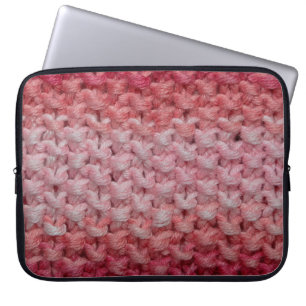 beautiful knit fabric with red and beige tones, c laptop sleeve