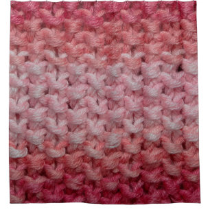 beautiful knit fabric with red and beige tones, c shower curtain