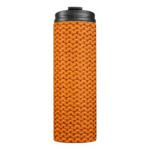 beautiful knitted cloth handmade bright yellow col thermal tumbler