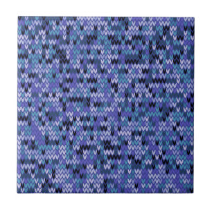 Beautiful , knitting pattern , knitted , blue and ceramic tile