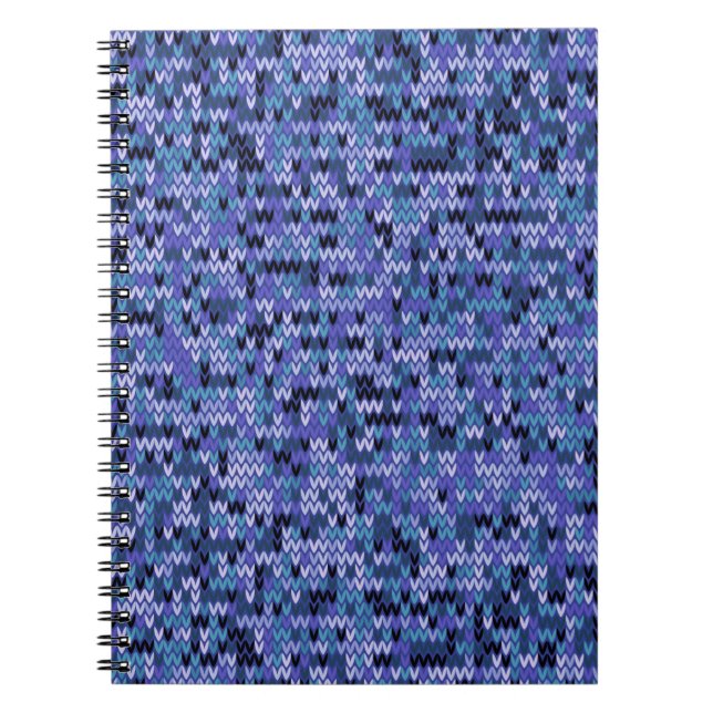 Beautiful , knitting pattern , knitted , blue and  notebook (Front)