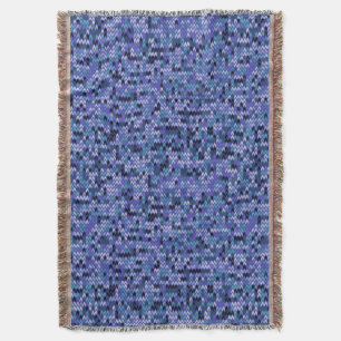 Beautiful , knitting pattern , knitted , blue and  throw blanket