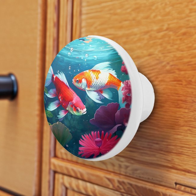 Beautiful Koi Ceramic Knob (Creator Uploaded)