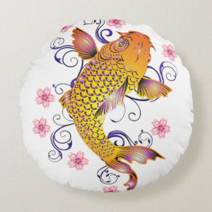 Beautiful Koi Round Cushion