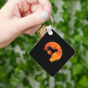 Beautiful Labrador Dog Silhouette Moon Cool Labrad Key Ring
