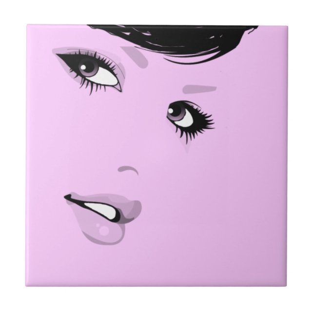 Beautiful Lady Ceramic Tile (Front)