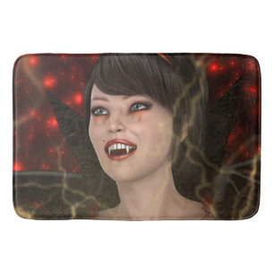 Beautiful Lady Vamp Perfect Halloween Witch Style Bath Mat