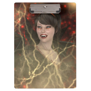 Beautiful Lady Vamp Perfect Halloween Witch Style Clipboard