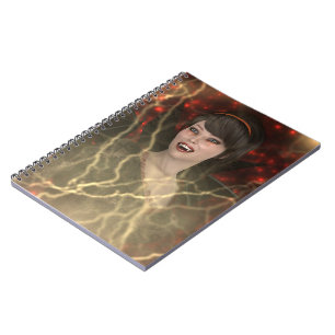 Beautiful Lady Vamp Perfect Halloween Witch Style Notebook