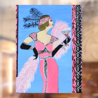 Beautiful lady Window Cling 
