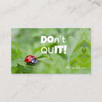 Beautiful ladybug with motivational quote