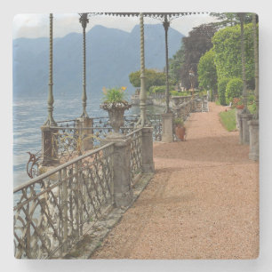 Beautiful Lake Como Italy Garden Terrace Stone Coaster