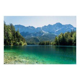 Beautiful Lake Eibsee Bavarian Alps Germany Poster
