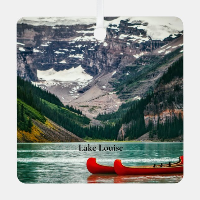 Beautiful Lake Louise, Canada Metal Tree Decoration (Front)