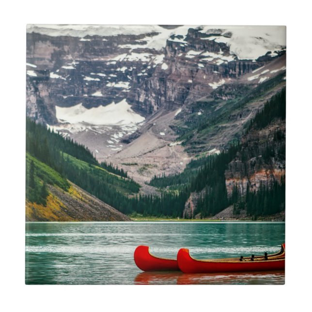Beautiful Lake Louise, Canada Tile (Front)