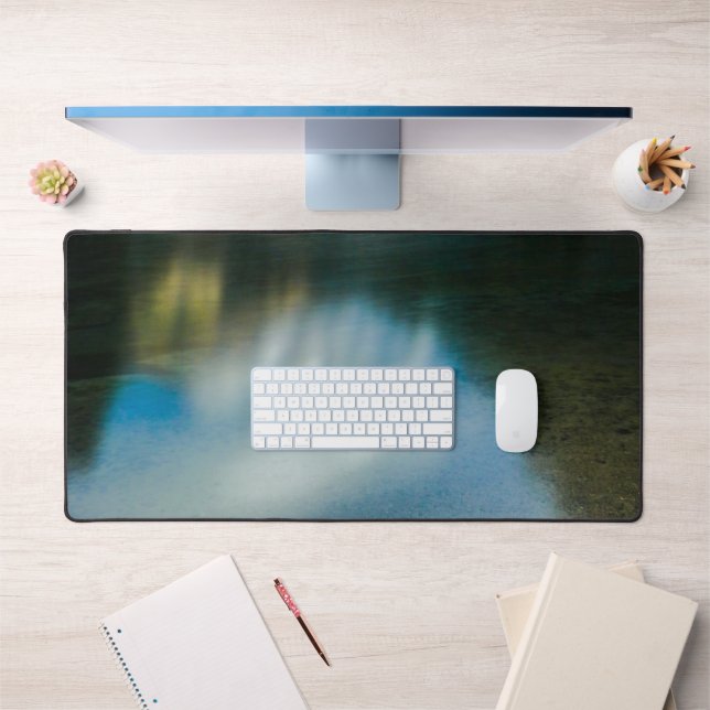 Beautiful lake with mountains in Zgornje Jezersko Desk Mat (Office 1)