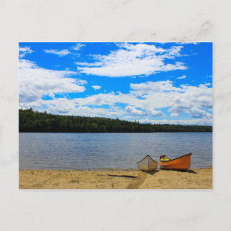 Beautiful Landscape - Canoes and Lake Postcard