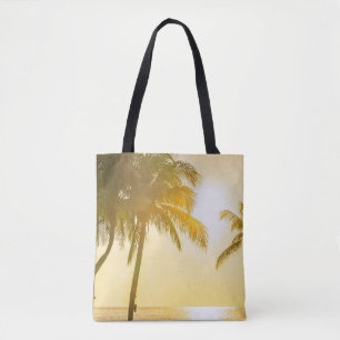 Beautiful landscape of sea ocean with silhouette c tote bag