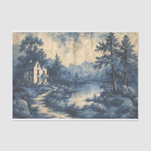 Beautiful Landscape on a crumpled paper (Front)