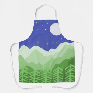 beautiful landscape painting art apron