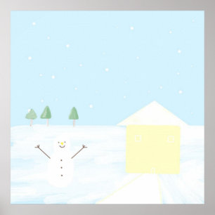 beautiful landscape painting art poster