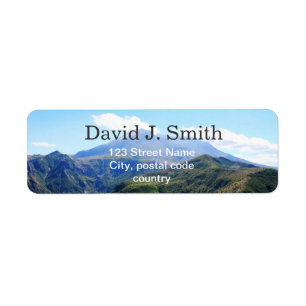 beautiful landscape photography address label. return address label