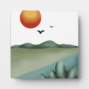 Beautiful landscape plaque