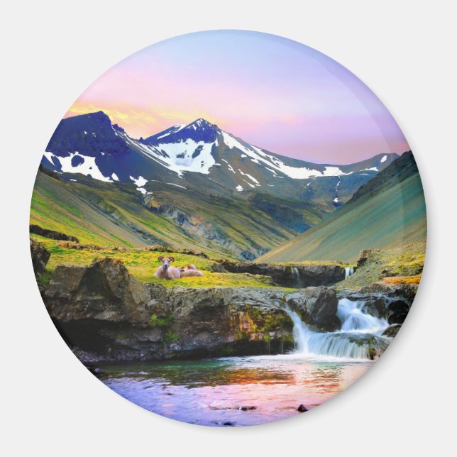 Beautiful Landscape Scenery of Iceland Magnet (Front)