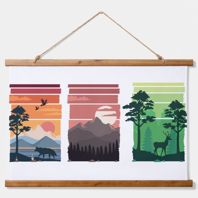 Beautiful landscape scenes hanging tapestry (Front)