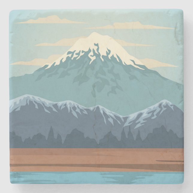 Beautiful landscape stone coaster (Front)