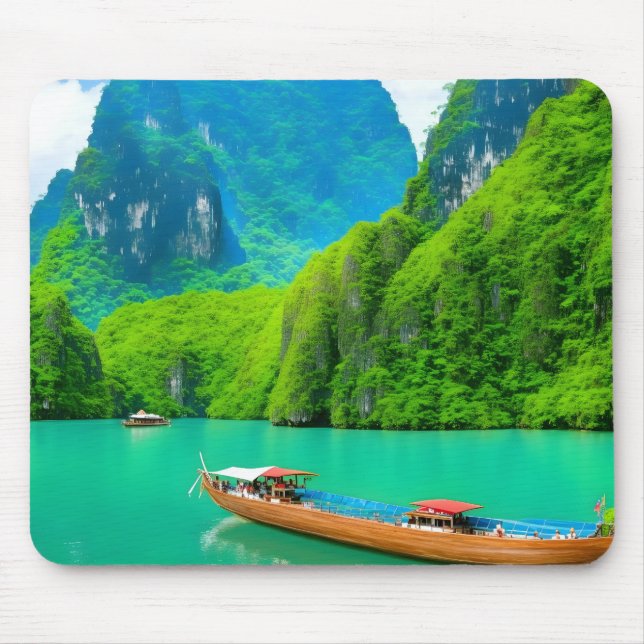 Beautiful Landscape View Rock Mountain Khao Mouse Pad (Front)
