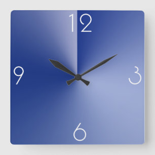 Beautiful Large Blue Square Wall Clock